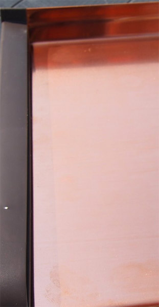 Venkovní parapety měďené, titanzinek