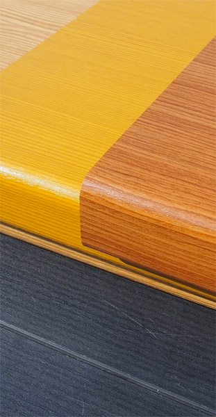 Plastové parapety atyp dřevodekor